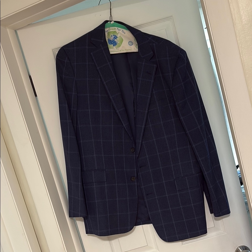 Brooks Brothers Dark Blue Checkered Blazer